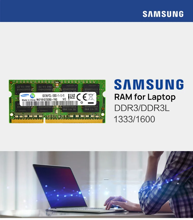 Memory Capacity: 4GB - Samsung Laptop Memory DDR3 1.5V /DDR3L 1.35V 1333 1600 1866 MT/s MHz 4GB 8GB RAM 204pin SO-DIMM Memory Stick for Laptop Notebook