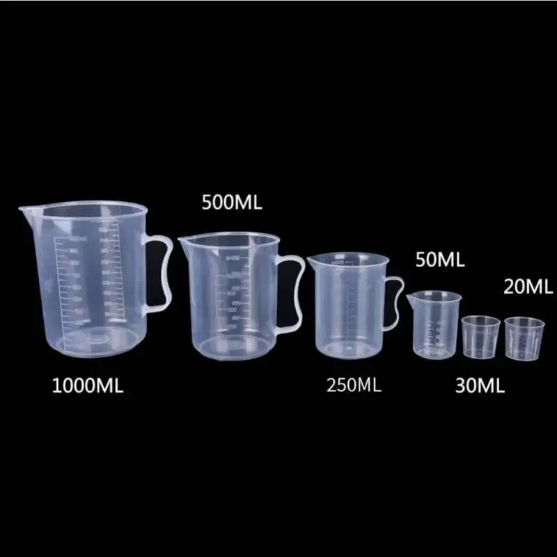 Color: multi, Ships From: CHINA - Clear Plastic Graduated Measuring Cupws Househould Portable Baking Beaker Liquid Measure Jug Transparent Cup Container