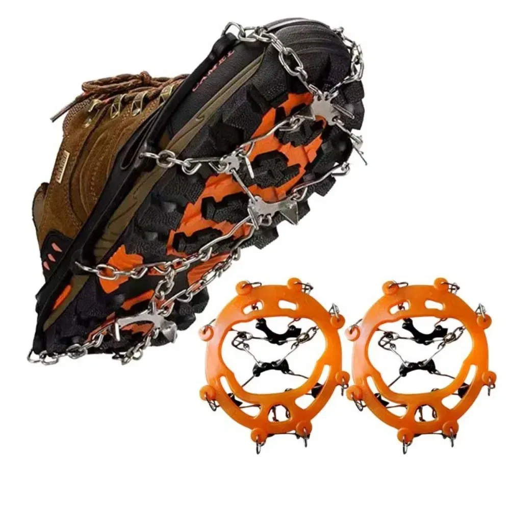 Shoe Size: 13, Ships From: CHINA - Winter Outdoor Hiking Climbing Snow Spikes Crampons Cleats Chain Claws Grips Boots Cover Ice Gripper Spike for Shoes Anti Slip