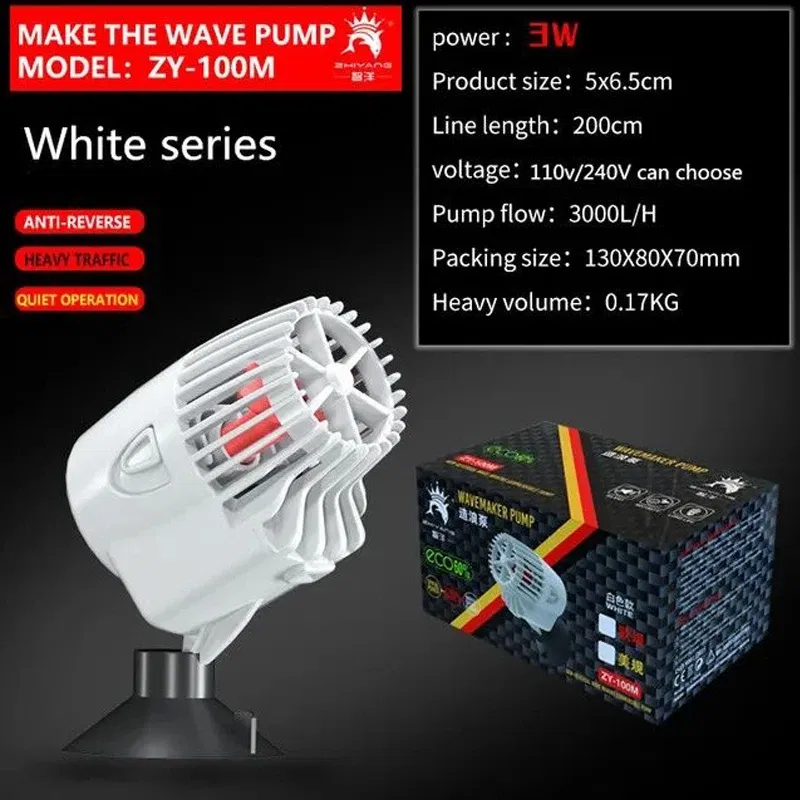 Color: GRAY, Power: 1W - Wavemaker Wave Maker Water Pump for Aquarium Fish Tank Submersible Aerobic Pump Water Circulation Pump Flow Surf Pump 220-240V