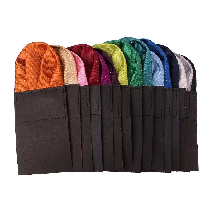 Color: Emerald Green - Fashion Dots Suits Pocket Square For Men Business Chest Towel Hanky Gentlemen Hankies Classic Suit Napkin Mens Handkerchief