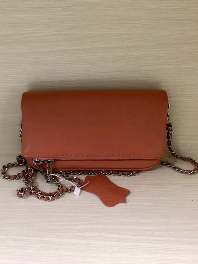Color: Pink, Size: S, Ships From: CHINA - Women's Handbag Casual Simple and Fashionable Baidu Women's Genuine Leather Shoulder Crossbody Bag Mobile report