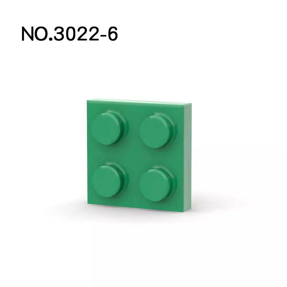 Color: GRAY - 20Pcs MOC Parts 3022 94148 Plate 2 x 2 Compatible Bricks DIY Assmble Building Blocks Particle Kid Puzzle Brain Toy Birthday Gif