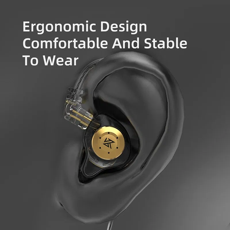 Color: green - KZ EDX PRO IEM Earphones Bass Sound Earbuds Dynamic Drive HiFi Headphones Sport Noise Cancelling Headset with Detachable Cable