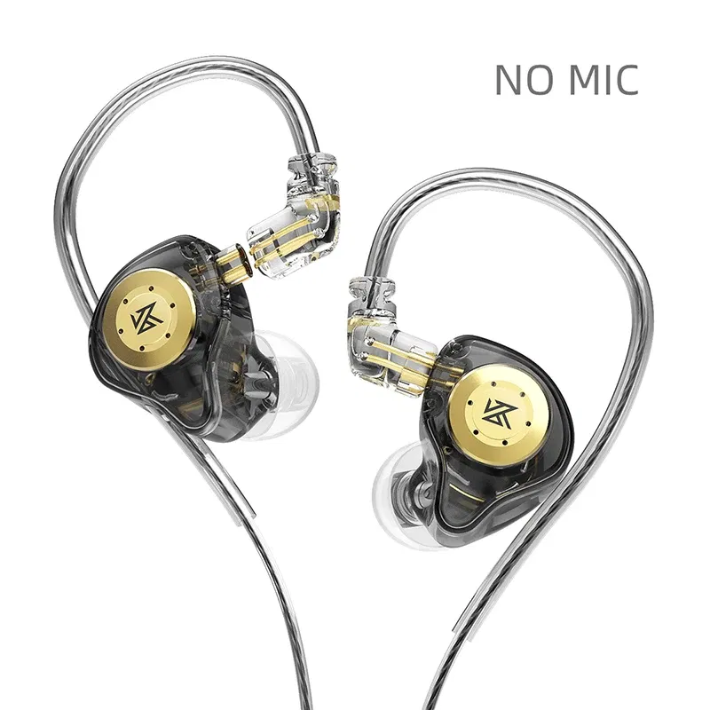 Color: green - KZ EDX PRO IEM Earphones Bass Sound Earbuds Dynamic Drive HiFi Headphones Sport Noise Cancelling Headset with Detachable Cable