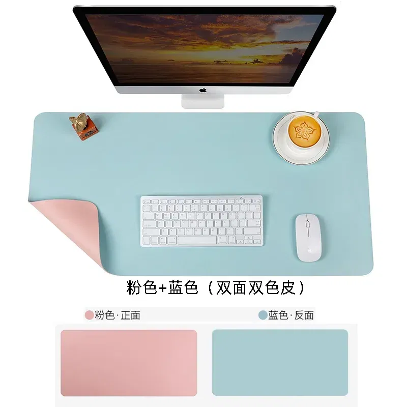 Color: army green - Large Mouse Pad Extra Big Non-Slip Desk Pad Waterproof PU Leather Desk Table Protector Gaming Mouse Mat for Game Office Work