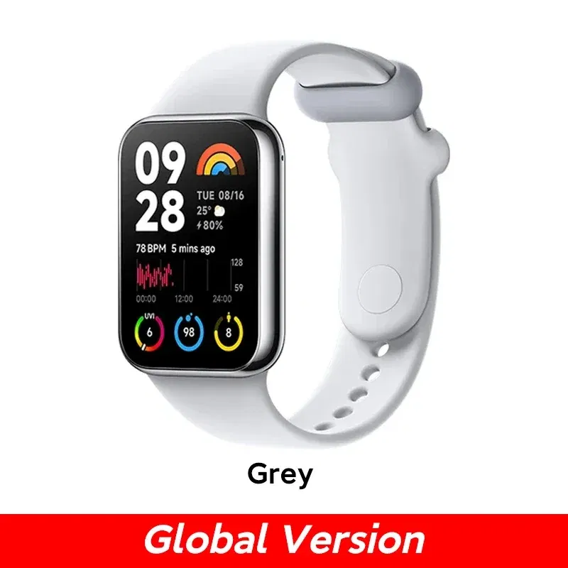 Color: WHITE, Ships From: CHINA - New! Band 8 Pro Global Version Smart Wristband1.74" Color Square AMOLED GNSS Blood Oxygen Heart Rate Monitor Bluetooth 5.3