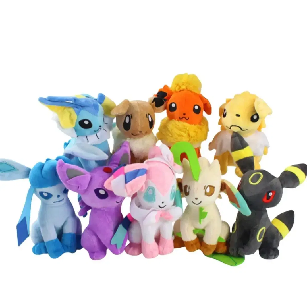 Color: DeepPink - Pokemon Stuffed Plush Doll Toy 20CM Pikachu Eevee Glaceon Leafeon Umbreon Espeon Jolteon Vaporeon Flareon Pet Elves Gift