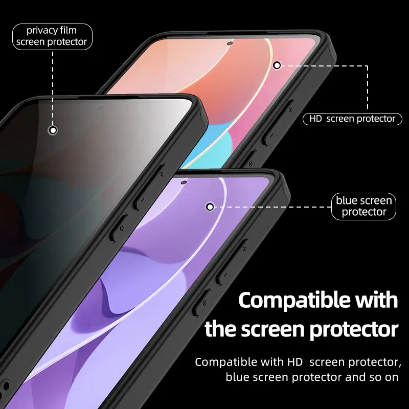 Color: black, Material: Cotton Fabric - Matte & Clear Magnetic Wireless Charging Armor Magsafe Case For Xiaomi 14 13T Mi 13T 14 Mi13T Pro Military Shockproof Back Cover