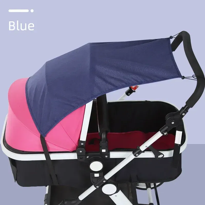 Color: Blue - Universal Baby Stroller Accessories Sun Shade UV Protection Sunshade Carriage Canopy Cover for Prams Infants Car Seat Sun Visor