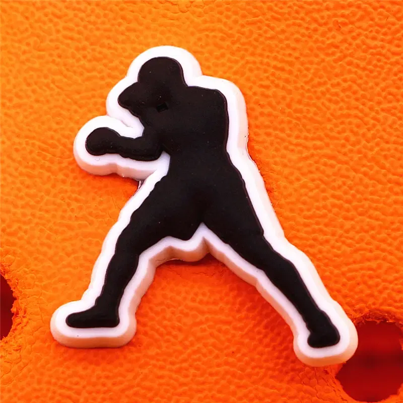 Color: Orange, Ships From: CHINA - 1Pcs Boxing Champion Style Sandals Shoe Charms Accessories PVC MMA VS One Clogs Pins Badges Shoe Clips Buckle Fit Kids