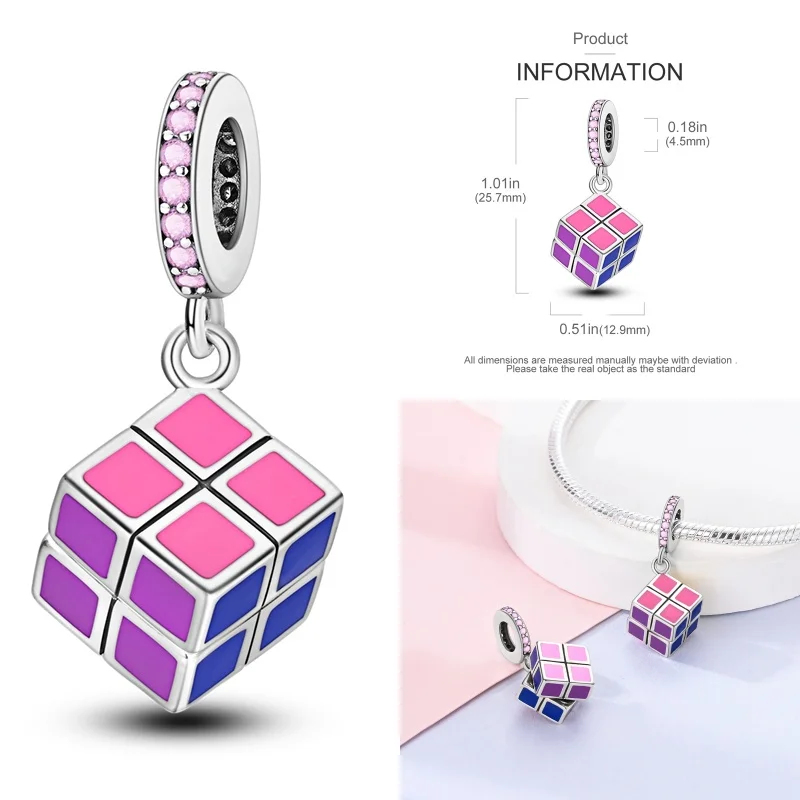 Color: SKY BLUE - Pink Series Charms 925 Silver Perfume Butterfly Charm Beads Pendent Dangle Fit Original Pandora Charm Bracelet DIY Women Jewelr