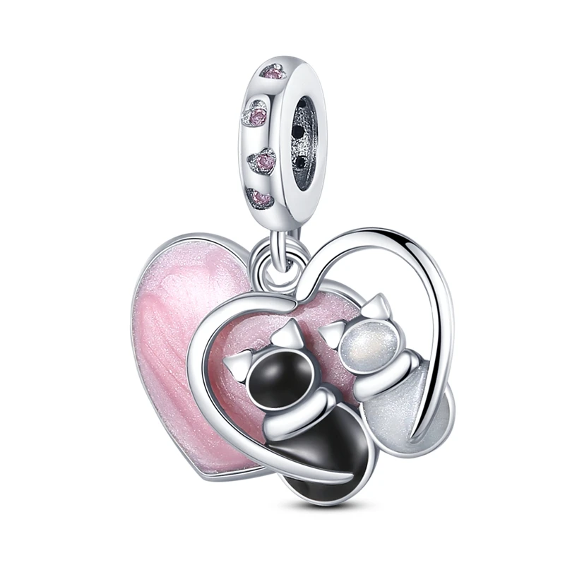 Color: SKY BLUE - Pink Series Charms 925 Silver Perfume Butterfly Charm Beads Pendent Dangle Fit Original Pandora Charm Bracelet DIY Women Jewelr