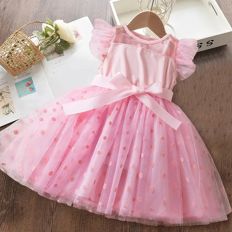 Color: Dark Grey, Size: L - Hello Kitty 2-6Y Baby Girl Dress Princess Mesh Skirt Summer Sleeveless Wedding Party Dresses for Girls Summer