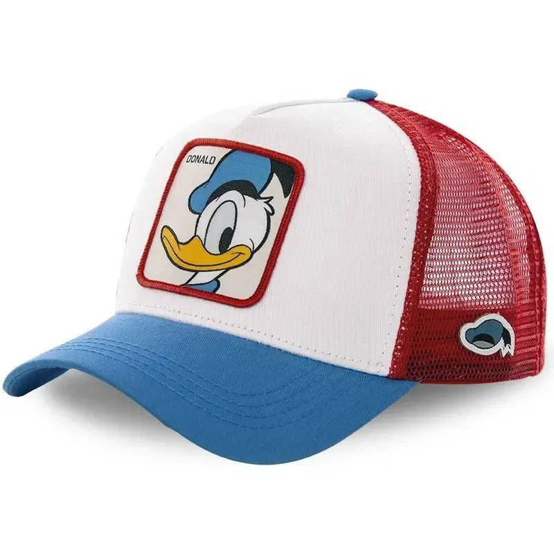 Color: PEACOCK BLUE - High Quality Disney Styles Anime Cartoon Snapback Cotton Baseball Cap Men Women Hip Hop Dad Mesh Hat Trucker Hat Dropshipping