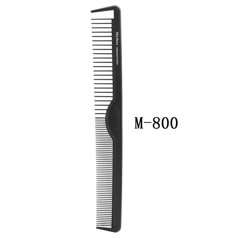 Color: light green - Mythus Hairdressing Carbon Comb For Haircut Barber Anti Static White Rat Tail Comb Beauty Professional Hair Styling Tools Comb