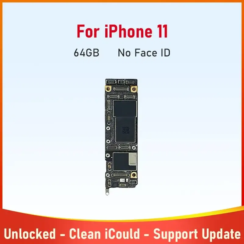 Color: black, Ships From: CHINA - New Phone Motherboard for iPhone 11 64g 128g 256g Mainboard With Face ID Unlocked Logic Board With Cleaned iCloud Support Update