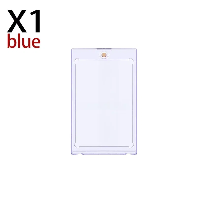Color: black - 10-1Pcs 35PT Hard Magnetic Card Holder for Kpop Idol Photo Cards Protective Sports Trading Card Toploaders Sleeves Display Case