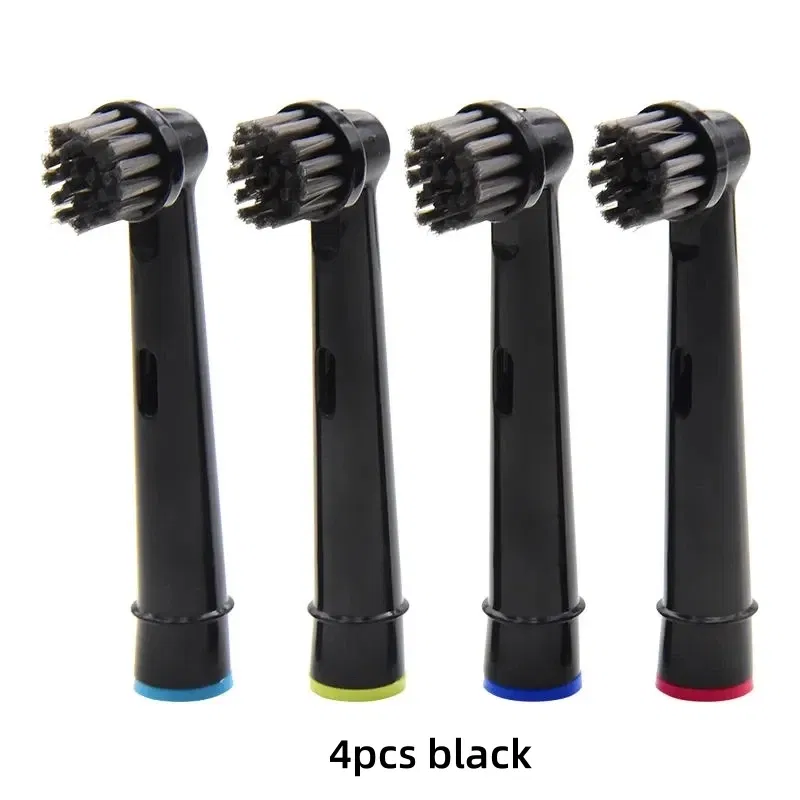 Color: Gold - Bamboo Charcoal Bristles Replacement Brush Heads For Oral B Electric Toothbrush Efficient Tooth Cleaning SB-17A Black Brush Head