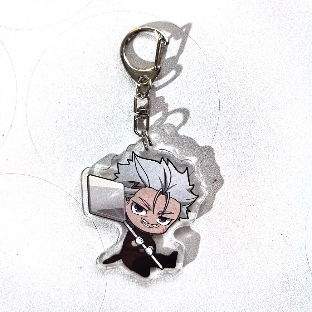 Color: PURPLE, Size: 6 cm - Anime Bungou Stray Dogs Arcylic Keychain Atsushi Nakajima Dazai Flower Key Chain Women Men Accessories Bag Pendant Chaveio Gifts