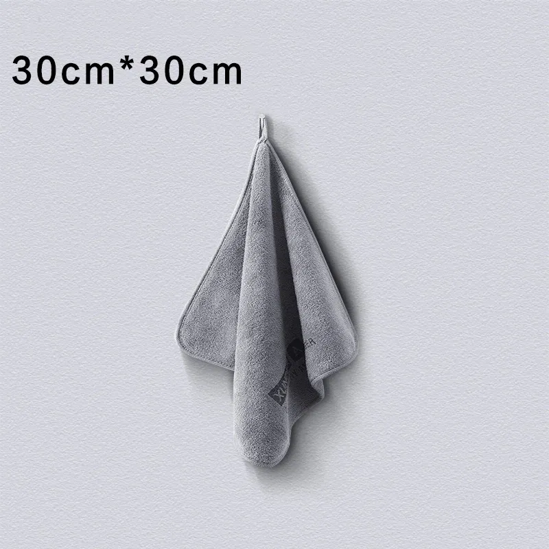 Color: WHITE - High-end Microfiber Auto Wash Towel Car Cleaning Drying Cloth Hemming Car Care Cloth Detailing Car Wash Towel