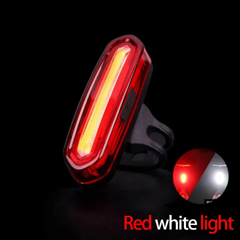 Color: Yellow - Cycling Tail Light Outdoor Highlight USB Charging Mountain Led Warning Bike Lights Tail Lamp Rear Light Bicycle Accessories