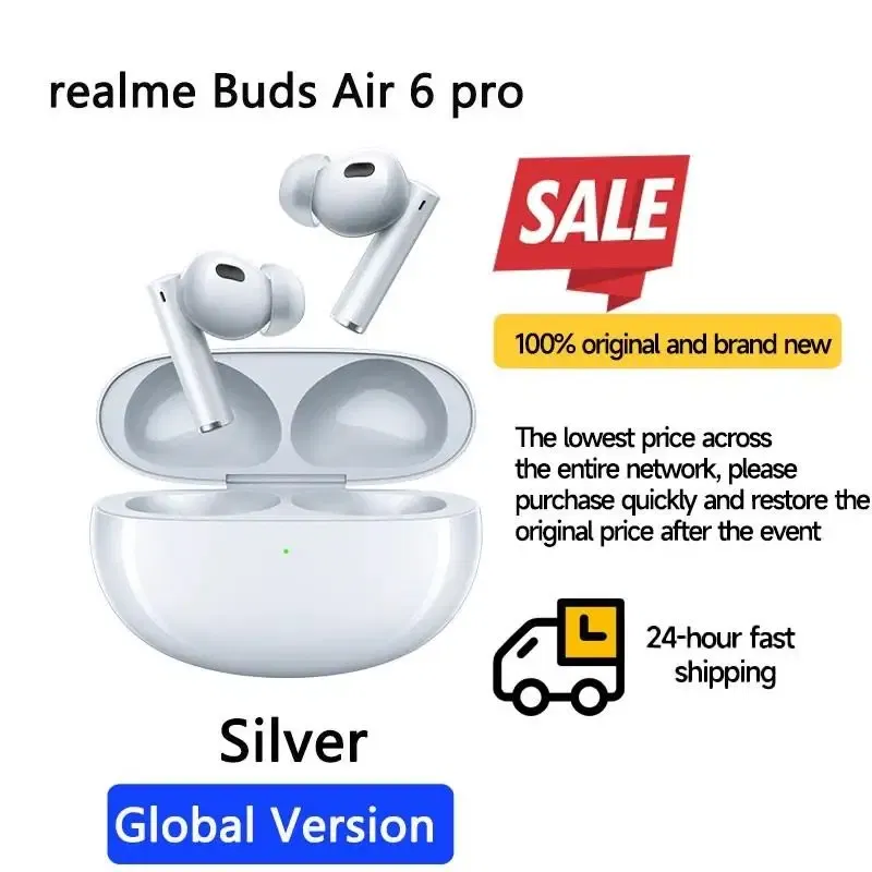 Color: Yellow, Ships From: CHINA - New! Global Version Buds Air 6 Pro True Wireless Earphone 50dB Deep Sea Noise Reduction 2.0 Bluetooth 5.3 IP55 Headphone