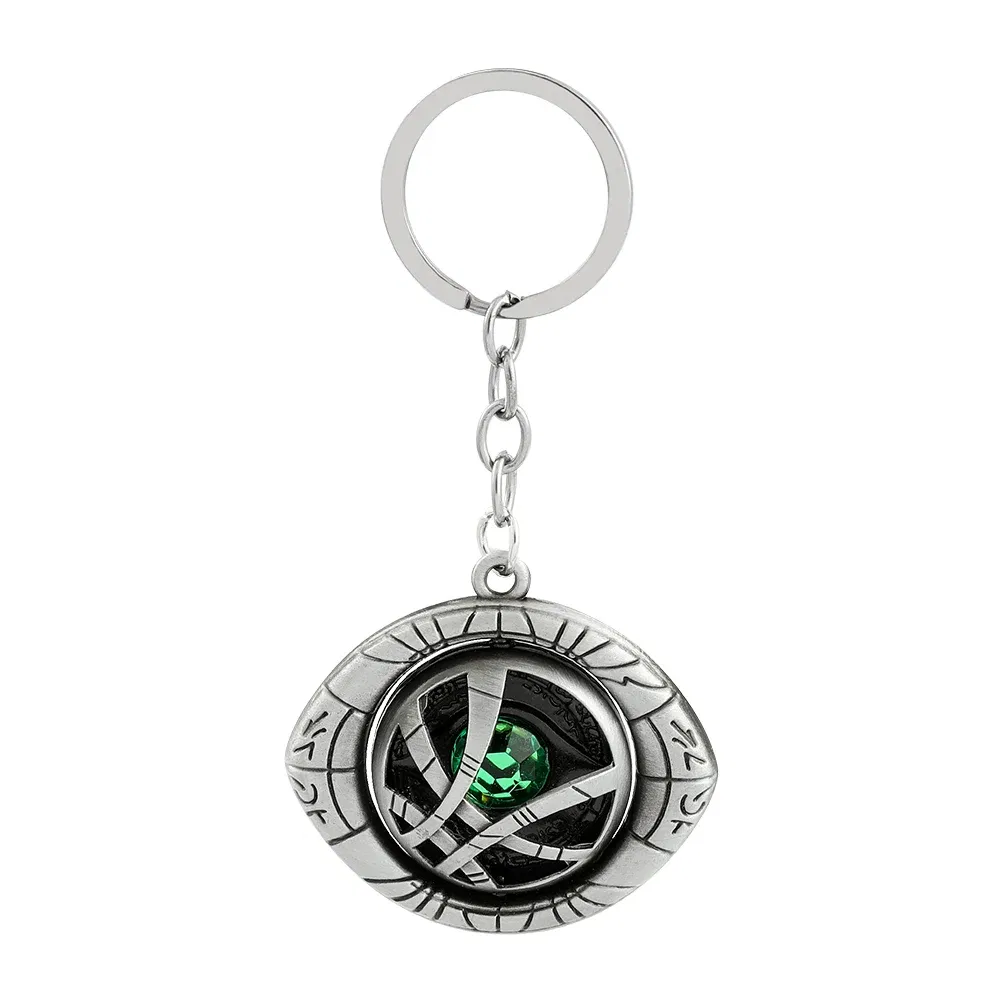 Color: black, Ships From: CHINA - Marvel Avengers Dr Strange Necklace Men Doctor Strange Infinity Time Stones Eye of Agamotto Rotatable Necklace Keychain Kpop