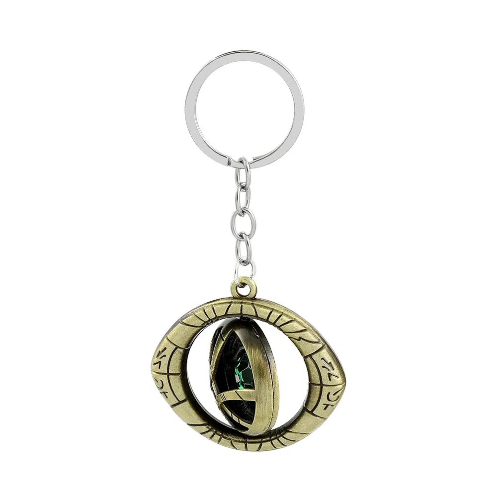 Color: black, Ships From: CHINA - Marvel Avengers Dr Strange Necklace Men Doctor Strange Infinity Time Stones Eye of Agamotto Rotatable Necklace Keychain Kpop