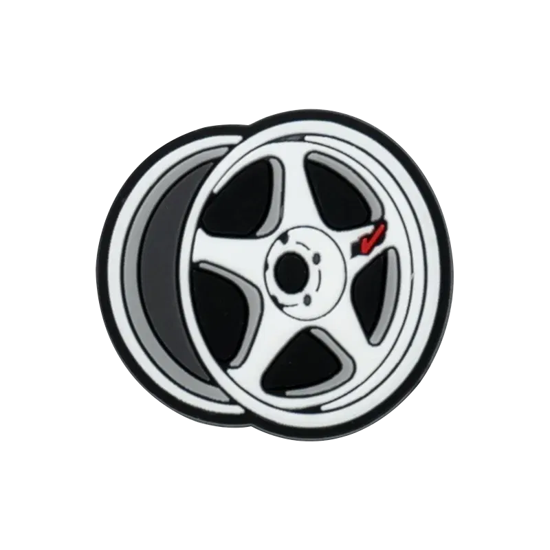Color: PEACOCK BLUE - 1pcs Clog Charms Cars Cool Roadster SUV PVC Clips Accessories Mini Classic Car Shoe Charms Turbine Clog Pin Kids Gift