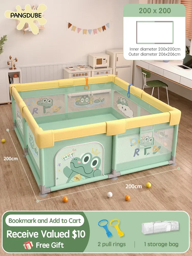 Color: Red, Ships From: CHINA - PANGDUBE Crocodile Baby Play Fence with Storage Bag & Hand Rings Playpen for Baby Playground Baby Ball Pool Children's Playpen