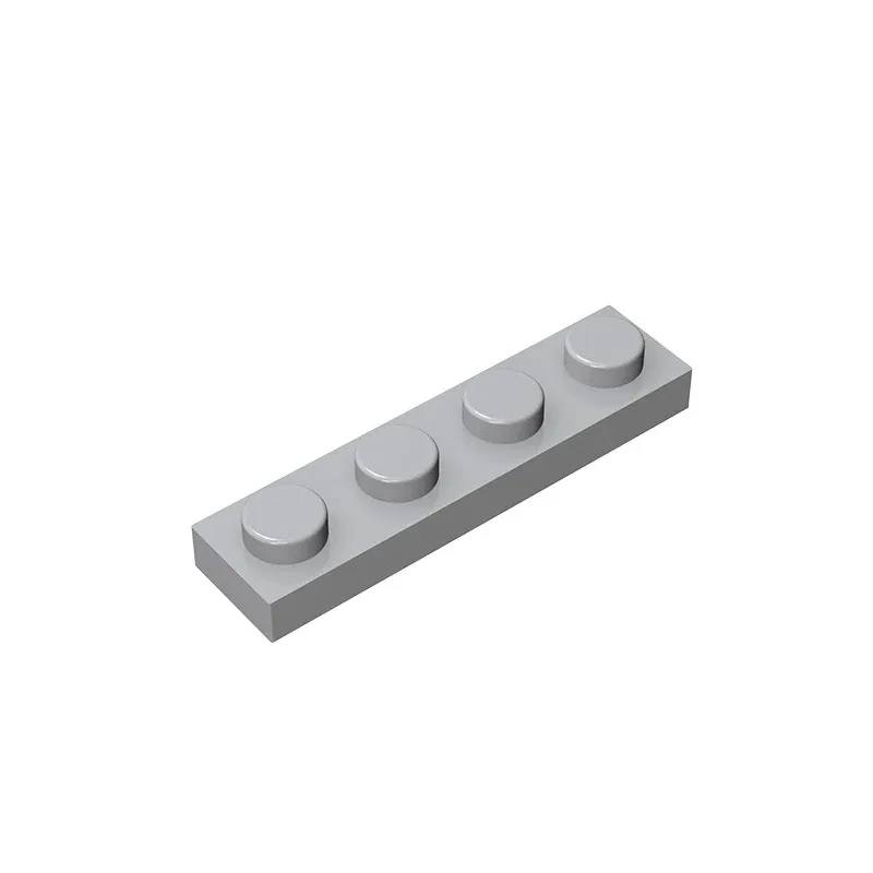 Color: Chocolate - Gobricks 10PCS MOC Bricks Parts Plate 3710 1x4 Compatible Assembles Particles For Building Blocks DIY Bricks Educational Toys