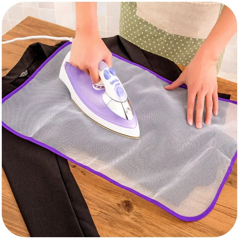 Color: Yellow - Ironing Pad T-shirt pantsHigh Temperature Resistant Heat Insulation Ironing Cloth Clothes Protection Pad Home Mesh Ironing Board
