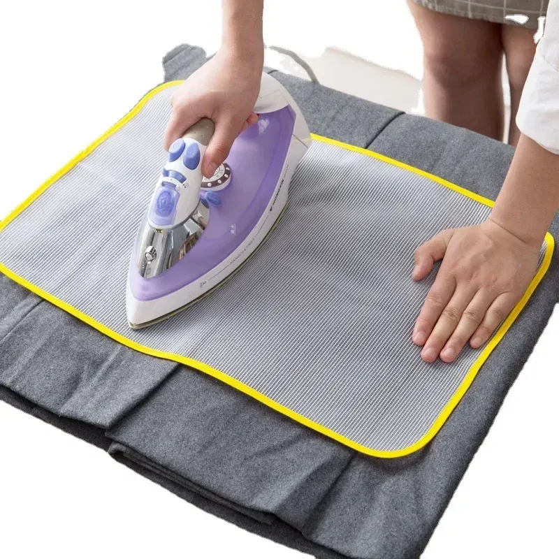 Color: Yellow - Ironing Pad T-shirt pantsHigh Temperature Resistant Heat Insulation Ironing Cloth Clothes Protection Pad Home Mesh Ironing Board