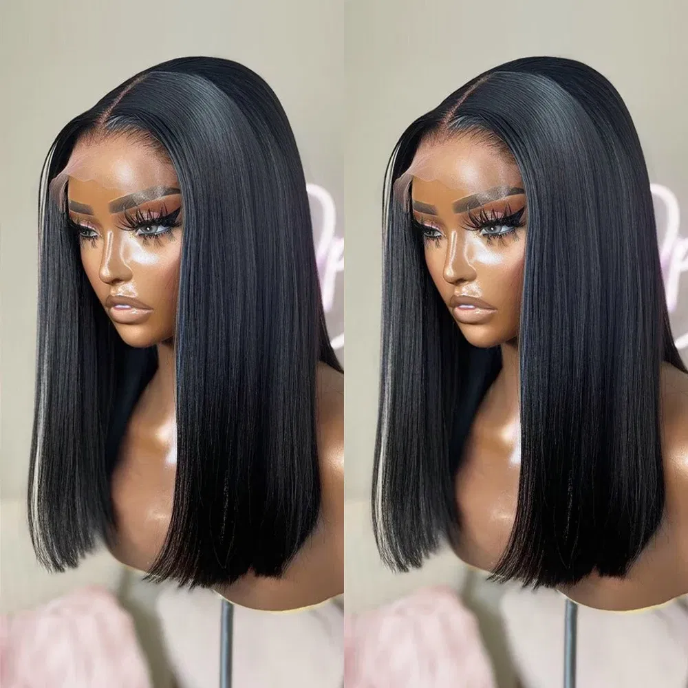 Hair Color: F2/33, Ships From: United States, Stretched Length: 12INCHES - 180% Short Bob Wig Lace Front Human Hair Wigs For Women Human Hair Bone Straight Human Hair Wig Transparent Lace Frontal Wig