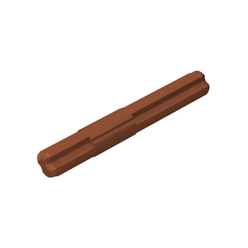 Color: Dark Tan - Gobricks 10PCS Bricks Plate 2 x 4 Technical, Axle 4 with Center Stop compatible with 99008 toys Assembles Building Blocks