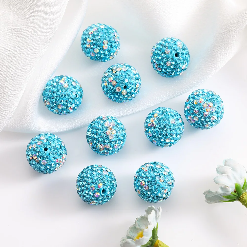 Color: Red, Item Diameter: 2mm - 16mm Colorful Ceramic Clay Ball Scattered Beads Diy Mobile Phone Chain Necklace Bracelet Accessories
