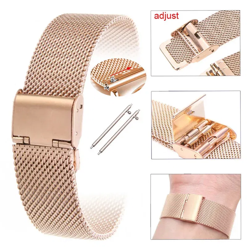 Color: PURPLE, Size: XXL - Bracelet For Huawei Watch GT 3 Pro 43mm 46mm Stainless Steel Watchband Huawei Watch GT 4 46MM Milanese Metal Bracelet