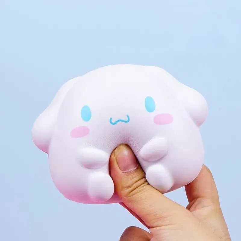 Color: black - Anime Cinnamoroll Kawaii Sanrio Kuromi Melody Decompression Stress Relief Squishy Hello Kitty Kid Hand Pinch Toy Healing Gift