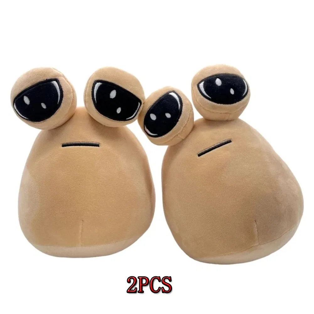 Color: black - 1-6Pcs 22Cm Anime Game The Maw My Pet Alien Pou Kawaii Cartoon Plush Toys Children Birthday Xmas Gifts
