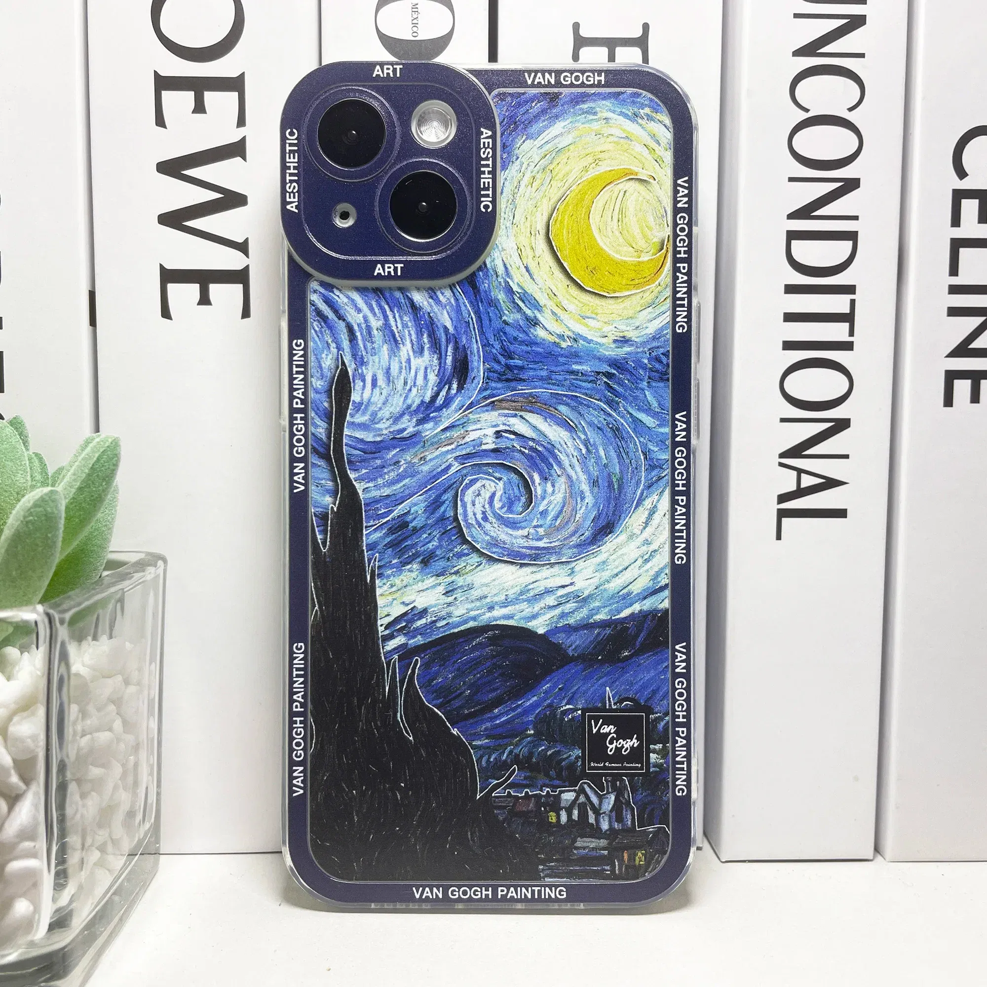 Color: Beige, Material: Microfiber - Van Gogh Art Aesthetic Phone Case For iPhone 16 15 14 13 12 11 Pro Max Mini XS X XR SE 8 7 Plus Sunflowers The Starry Night