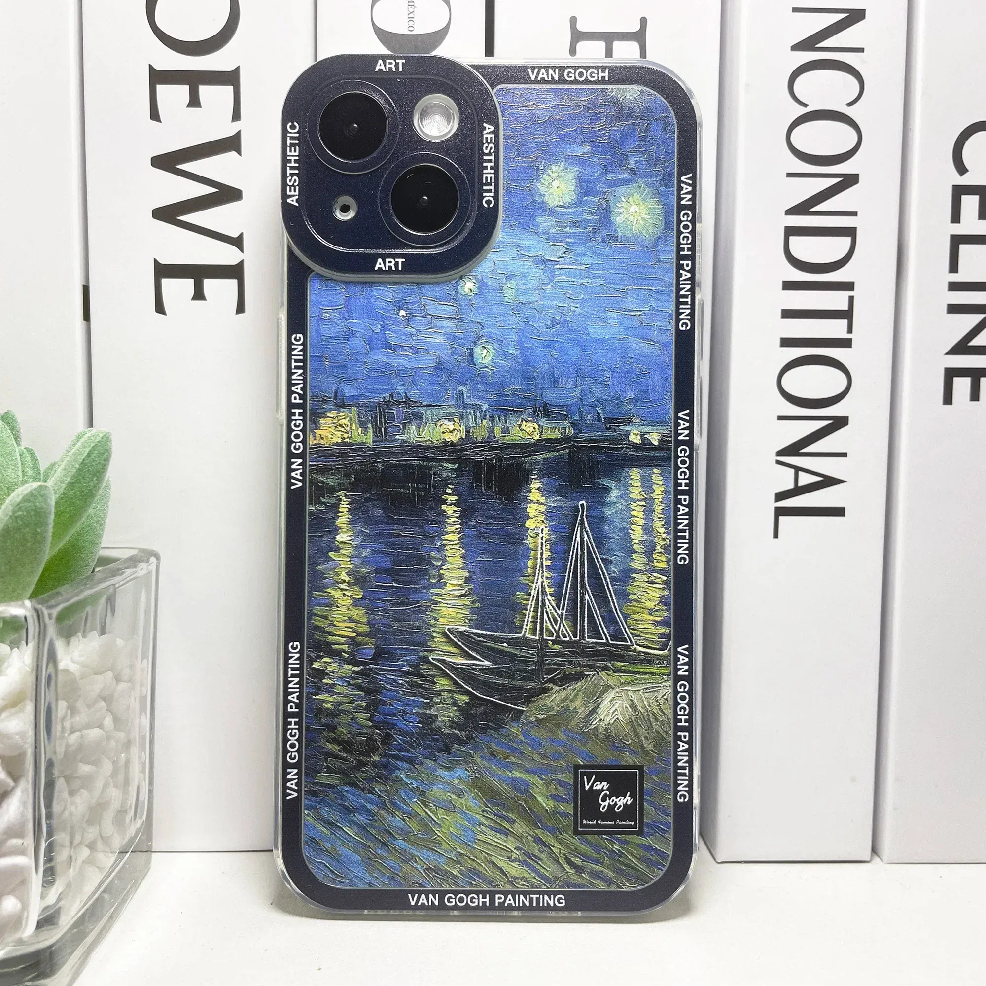 Color: Beige, Material: Microfiber - Van Gogh Art Aesthetic Phone Case For iPhone 16 15 14 13 12 11 Pro Max Mini XS X XR SE 8 7 Plus Sunflowers The Starry Night