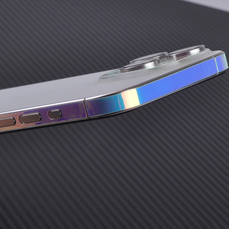 Color: Lucent - Luminous Edge Film Phone Frame Protective Sticker For IPhone 15 14 13 12 Pro Max Side Skin Anti-Scratch Border Protector