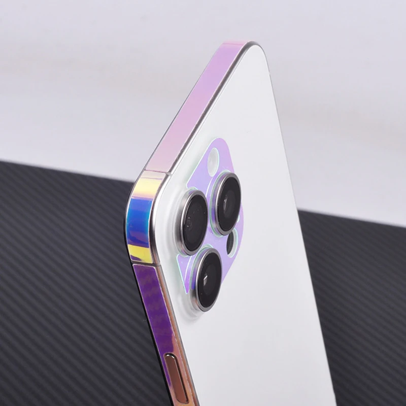 Color: Lucent - Luminous Edge Film Phone Frame Protective Sticker For IPhone 15 14 13 12 Pro Max Side Skin Anti-Scratch Border Protector