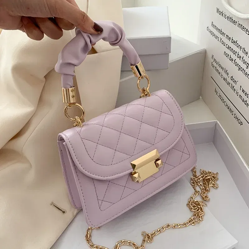 Color: black, Size: Extra Large - Women's Bags Classic Fashion Handbag Small Square Chain Crossbody Bag crossbody bags for women handbags