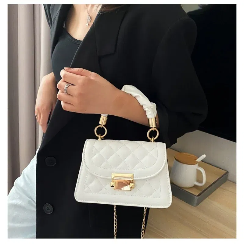Color: black, Size: Extra Large - Women's Bags Classic Fashion Handbag Small Square Chain Crossbody Bag crossbody bags for women  handbags