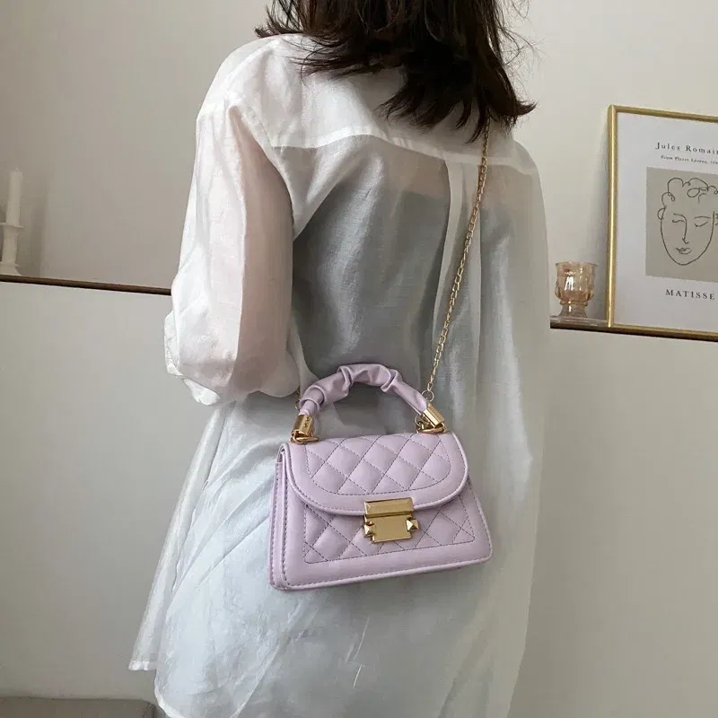 Color: black, Size: Extra Large - Women's Bags Classic Fashion Handbag Small Square Chain Crossbody Bag crossbody bags for women handbags