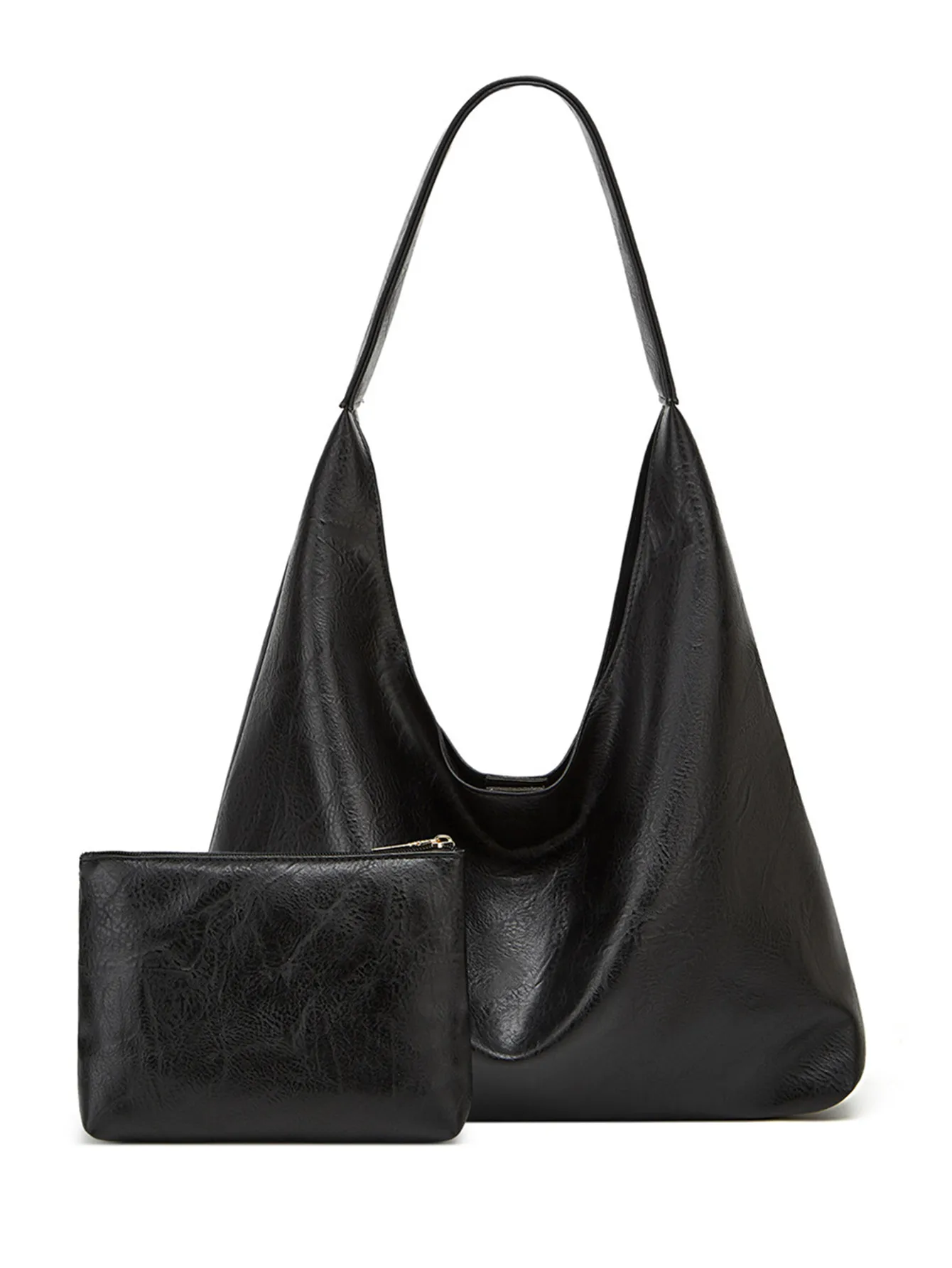 Color: Ivory, Size: L - New Tote bag 100 hand bill of lading shoulder women's bag retro simple large bag Tote bag