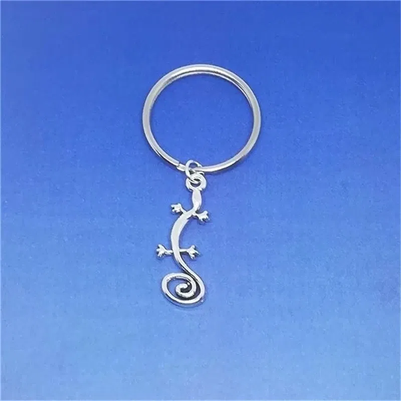 Gothic Gecko Keychain Metal Animal Keychain Lizard Keychain