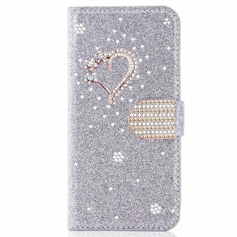 Color: Silver, Material: Silicon - Glitter Wallet Leather Case For Samsung Galaxy S25 FE S24 Ultra S23 Plus S22 S21 A35 A36 A56 A55 A13 A14 A15 A16 A26 A34 A33 A54